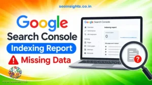 Google Search Console indexing report missing data