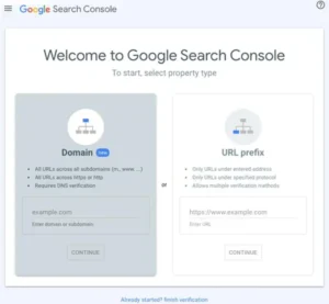 Google search Console login